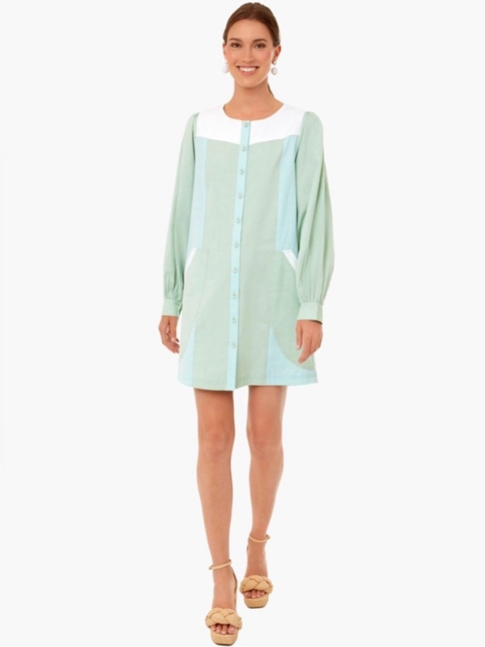 ·Tuckernuck· Pomander Place Cotton Sea Green Elliot Dress Size Medium